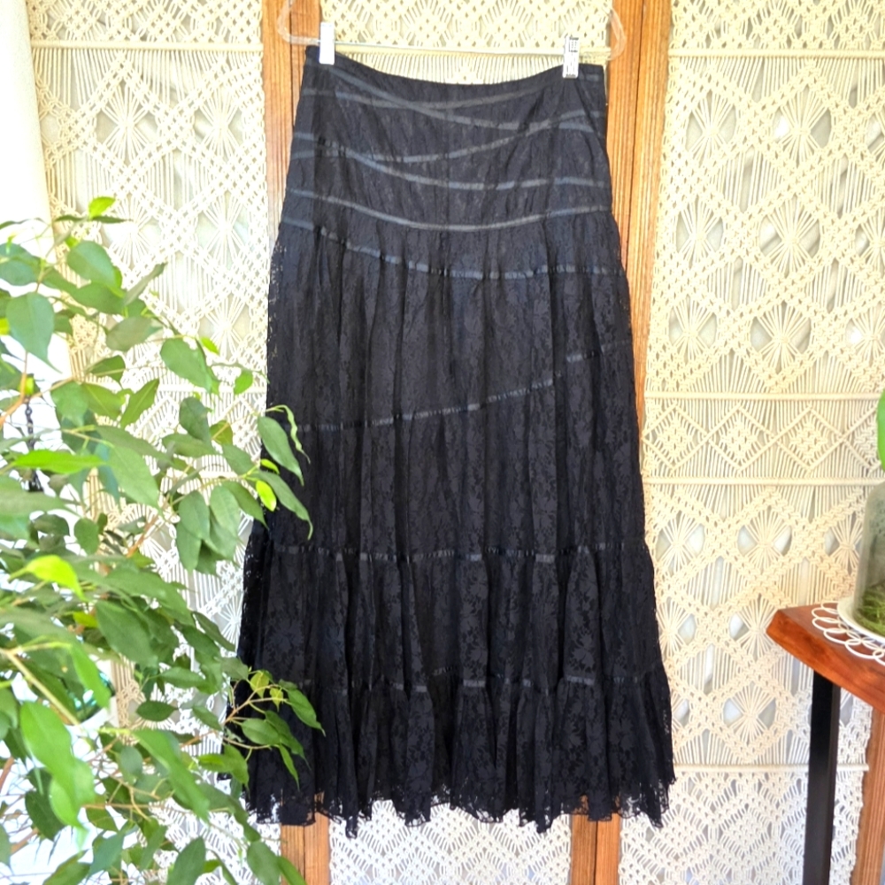 Vintage Lace Tiered Skirt